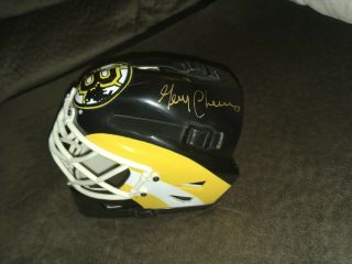Gerry Cheevers & Ed Johnston Boston Bruins Signed Mini Goalie Mask W/our