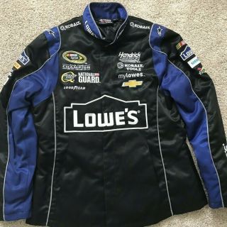 Nascar Chase Authentics Jimmie Johnson Lowes Racing Snap Up Jacket Womens Md