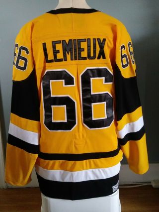 Pittsburgh Penguins 66 Mario Lemieux Ccm Stanley Cup 1991 Throwback Jersey 54xl