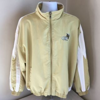 Russell Athleetic Mens Gt Georgia Tech Yellow Jackets Full Zip Windbreaker Xl