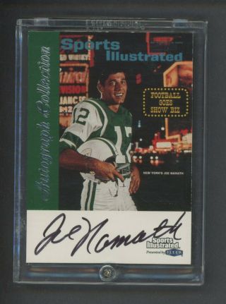 1999 Fleer Greats Of The Game Joe Namath Signed Auto Hof Jets W/ Factory Stamp