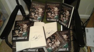 Dale Earnhardt Jr Signed Autographed " Racing To The Finish " Hard Cover