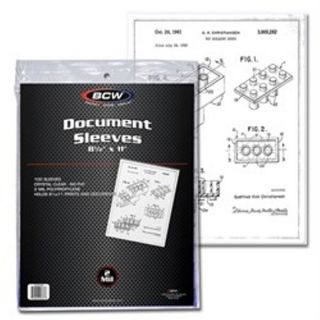 1 Pack Of 100 Bcw 8.  5 X 11 Print Photo Soft Poly Archival Document Sleeves