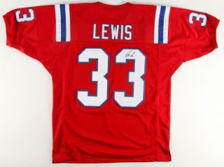 Dion Lewis Signed Patriots Jersey (jsa) 3 Touchdowns In 1 Playoff Game 01/15/17