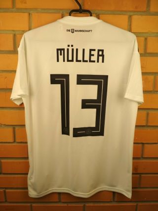 Muller Germany Soccer Jersey Medium 2019 Home Shirt Br7843 Football Adidas