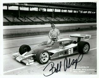 Authentic Autographed Bill Alsup 8x10 Indy 500 Photo
