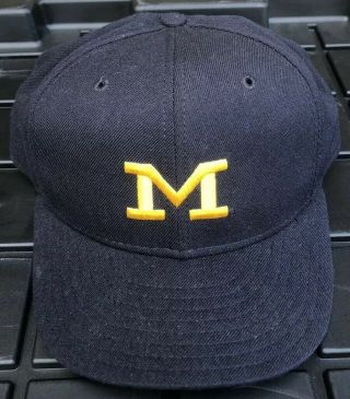 Vintage Michigan Wolverines Era Cap Hat Fitted Size 7 1/2 100 Wool Usa Made