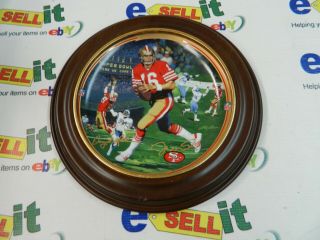 Joe Montana " The Catch " Great Moments In Nfl Football Collectible Plate