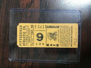 Vintage Pittsburgh Pirate Forbes Field Grand Stand Ticket $1.  10