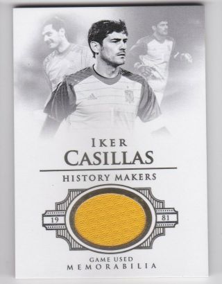 2018 Futera Iker Casillas History Makers Game Jersey 11/34 Spain
