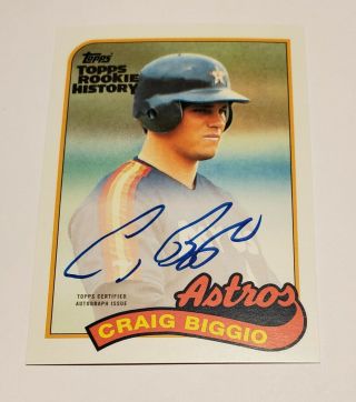 2018 Craig Biggio Topps Archives Rookie History Auto Autograph 40/99