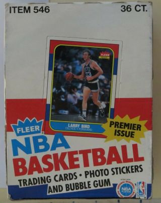 1986 Fleer Basketball Empty Box And 12 Wrappers Empty
