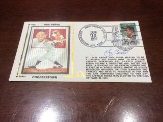 Yogi Berra Signed Cooperstown First Day Cover