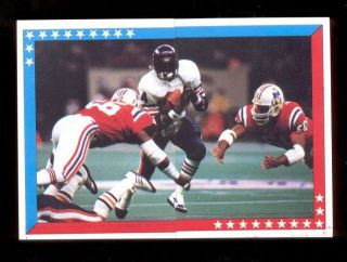 1986 Walter Payton Chicago Bears England Patriots Bowl Xx Sticker Set
