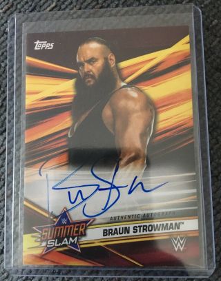 2019 Topps Wwe Summerslam.  Braun Strowman Auto Autograph 1/1 One Of One