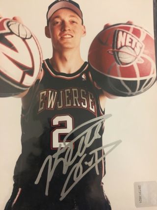 Keith Van Horn Jersey Nets Autographed/Signed 8x10 Photo NBA Utah Utes 3