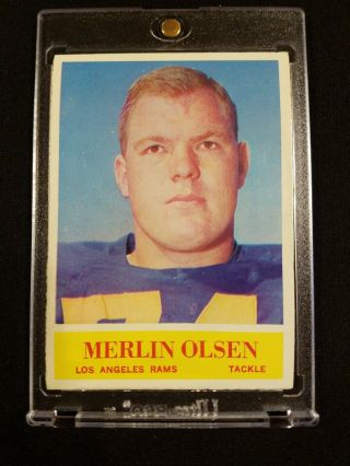 1964 Topps Rc Rookie Merlin Olsen Los Angeles Rams La Utah State 91