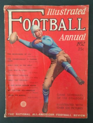 Vtg 1932 Illustrated Football Annual All - American College Football Review