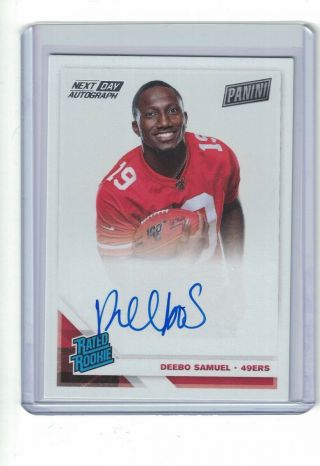 2019 Panini National Deebo Samuel Rated Rookie Next Day Auto Autograph