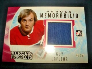 16/17 Itg Heroes And Prospects Guy Lafleur Memorabilia Patch /10 Montreal Ssp