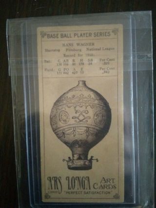 1st released Honus Wagner Art Baseball Card Ars Longa 2