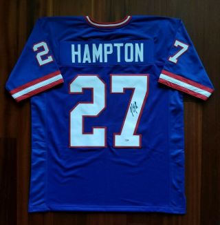 Rodney Hampton Autographed Signed Jersey Ny Giants Psa Dna