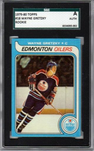1979 - 80 Topps 18 Wayne Gretzky Rc Rookie Sgc A Authentic