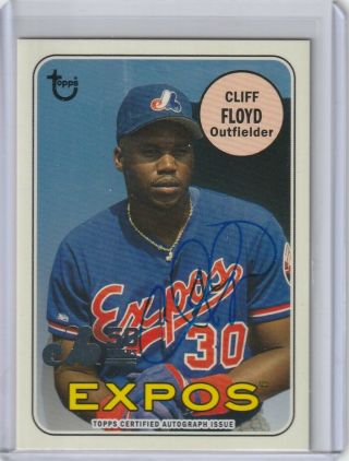 Cliff Floyd 2019 Topps Archives Montreal Expos 50 Years Fan Favorites Auto