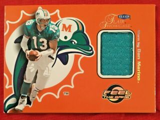 1999 Flair Showcase Feel The Game Dolphins Card 7 Of 10 Dan Marino Jersey 13