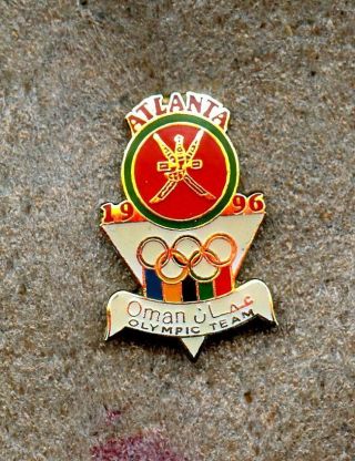 Noc Oman 1996 Atlanta Olympic Games Pin Enamel
