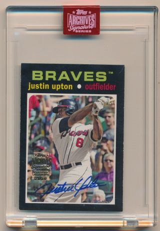 Justin Upton 2019 Topps Archives Signature Series 2013 On Card Auto 1/1 Angels