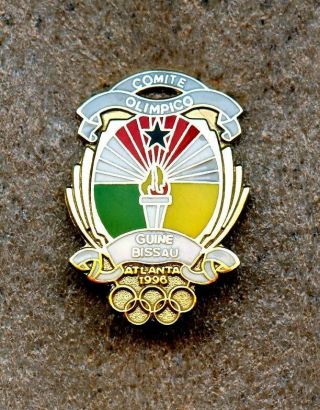 Noc Guinea Bissau 1996 Atlanta Olympic Games Pin Enamel