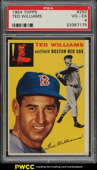 1954 Topps Ted Williams 250 Psa 4 Vgex (pwcc)