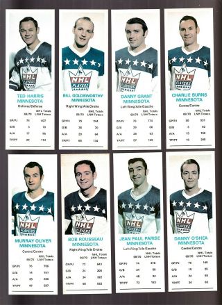 1970 - 71 Dads Cookies Hockey Card Team Set Minnesota North Stars 10dif