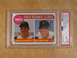 Bob Robertson 1969 Topps Pirates Rookie Stars Psa 8 (nm/mint) Card 468