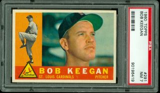 1960 Topps Baseball 291 Bob Keegan Psa 7