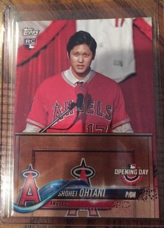Shohei Otani 2018 Topps Opening Day Rookie Card Los Angeles Angels
