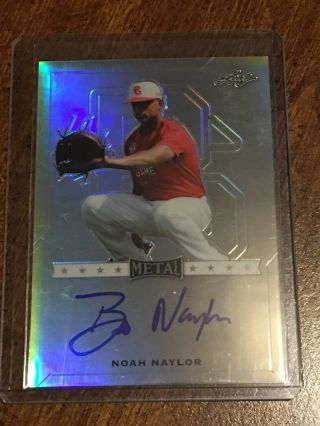 Noah Bo Naylor 2017 Leaf Perfect Game Autograph Card Indians 1st Rd Pick