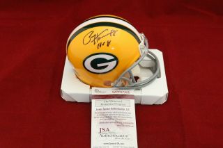 Paul Hornung Signed Autograph Green Bay Packers Mini Helmet W/hof 86 - Jsa