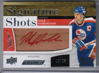 18 - 19 Upper Deck Engrained Hockey Dale Hawerchuk Signature Shots Card 12/25