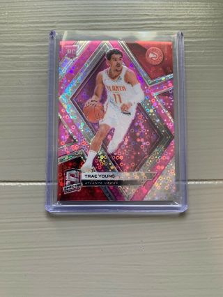 2018 - 19 Panini Spectra Pink Neon Prizm Trae Young Rc 20/25
