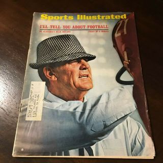 1966 Sports Illustrated Bear Bryant Alabama Crimson Tide Tell You About Football