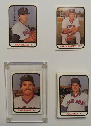 1981 Pawtucket Red Sox Minor League Complete Set.  Includes Wade Boggs