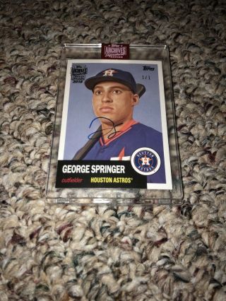 2019 Topps Archives George Springer Auto 1/1 2016 Topps Archives Houston Astros