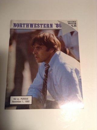 Northwestern Wildcats Vs Purdue College Football Game Program From 11 - 1 - 1980
