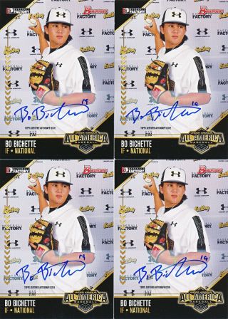 2016 Bowman Under Armour All American Baseball Bo Bichette Auto Uan - 3 /199