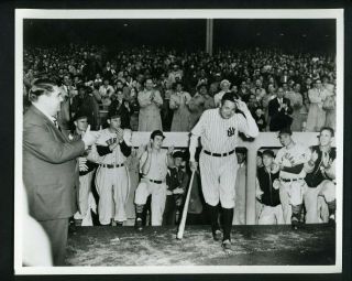 Babe Ruth Last Visit To Yankee Stadium 8 X 10 B&w Photo York Yankees