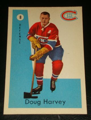 Doug Harvey 1959,  Parkhurst 8,  Montreal Canadiens,  Hockey Card,  Hall Of Fame