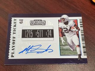 2019 Contenders Playoff Ticket 176 Miles Sanders Penn St Eagles Auto 