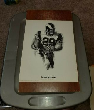 1965 Gardner/fulmer Dave Boss Lithograph Tommy Mcdonald Los Angeles Rams
